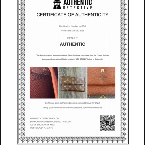 Louis Vuitton Brown Monogram Sarah Wallet - Picture 10 of 10